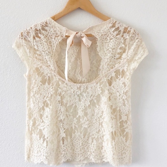 Abercrombie+Short Sleeve Lace+Cream+Wedding Dinner+Engagement +Wedding s… - Picture 1 of 9